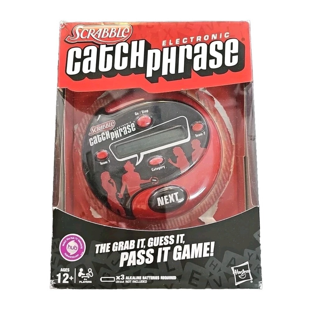 Hasbro‎ Scrabble Catch Phrase Electronic Game Handheld Complete CIB Manual